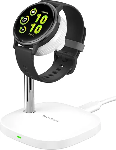 Vista 9 de Soporte de carga SwanScout para reloj Garmin Watch Forerunner 165/265/45, Vivoactive 6/5, Instinct 3/2, Tactix, Approach, serie Quatix