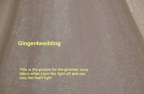 Vista 4 de Shop Ginger Wedding 1 capa capilla velo de novia corte borde crudo, Destello Marfil
