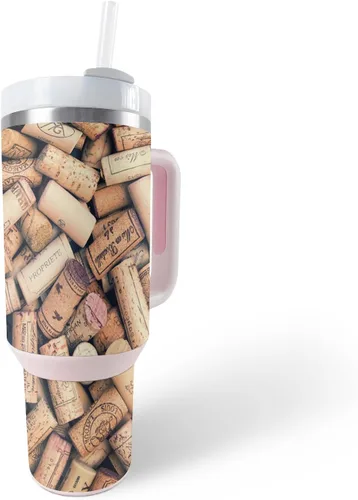 Vista 29 de MightySkins Skin - Vaso de vinilo compatible con Stanley The Quencher H2.0 FlowState de 40 onzas, color verde CBD, protectora, duradera y única