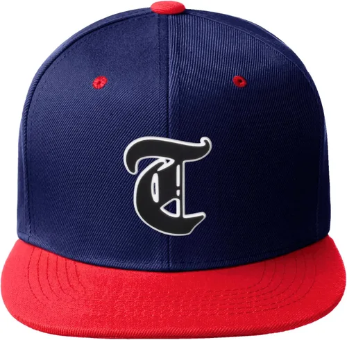 Vista 371 de Daxton Gorra clásica con visera de billete plano con letras del alfabeto inglés antiguo de la A a la Z