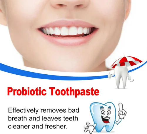 Vista 2 de Pasta de dientes Super Probiotic Sp-6, pasta de dientes Sp-6 Ultra Whitening, fórmula de 6 probióticos para la salud de las encías, sin flúor, sabor