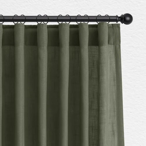 Vista 19 de Jowels Natural Linen Curtains 96 Inches Long 2 Panels for Living Room