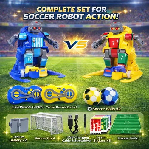 Vista 8 de ANTSIR Robot teledirigido juego de fútbol interior Battlebots para niños