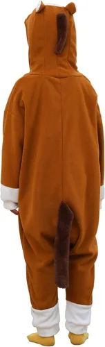Vista 3 de Pijama unisex de una pieza para niños, disfraz de animal para cosplay de Navidad, Halloween