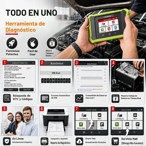 Vista 7 de Escáner LAUNCH Creader Elite X500 OBD2 2026 para Mercedes-Benz