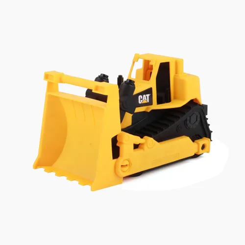 Vista 3 de Cat Construction Fleet - Bulldozer Toy de 10 pulgadas, plástico resistente, hoja de trabajo y ruedas libres, vehículo de caja de arena