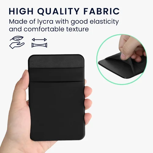 Vista 3 de kwmobile Funda elástica compatible con SanDisk Portable SSD, Samsung T7, Crucial X8, HDD, funda de elastano elástico, soporte externo para SSD