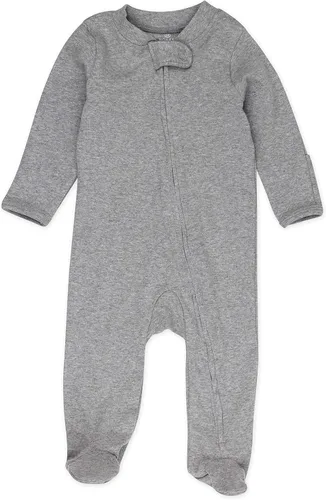 Vista 3 de HonestBaby Baby Sleep N' Play - Pijama de algodón orgánico con cremallera frontal y pies