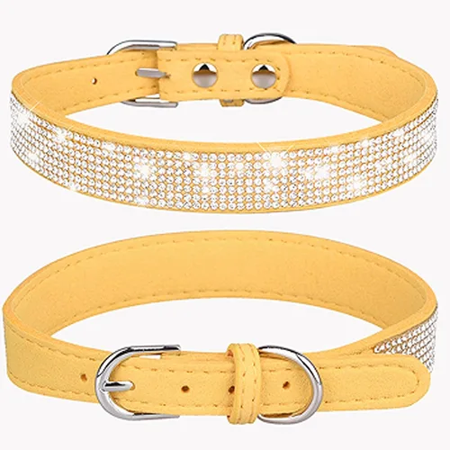 Vista 11 de Collar de perro Petank para perros pequeños, medianos y grandes, collar de perro pequeño para perras, collares de perro para niñas con brillo Negro