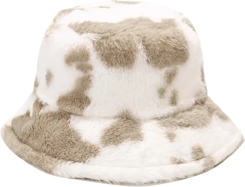 Vista 21 de Sombrero de cubo esponjoso de invierno mullido de piel peluda sombreros de pescador de piel sintética de felpa sombrero cálido para mujer