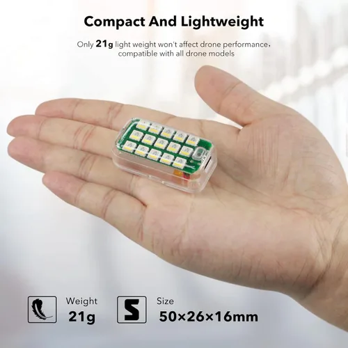 Vista 9 de SYMIK GS600 - Luz estroboscópica para dron, distancia de visibilidad de 3.7 mi (3.7 millas), color blanco/rojo/verde, cumple con el requisito