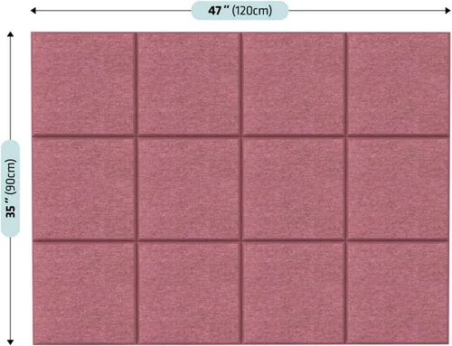 Vista 5 de UMIACOUSTICS - 12 piezas de paneles acústicos, paneles de pared insonorizados de 11.8 x 11.8 x 0.35 pulgadas, paneles de absorción de sonido