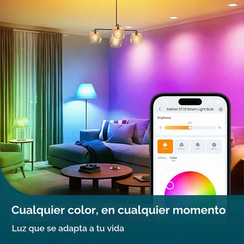 Vista 4 de Linkind Matter Smart Edison bombillas ST19 (58) bombillas vintage, 1