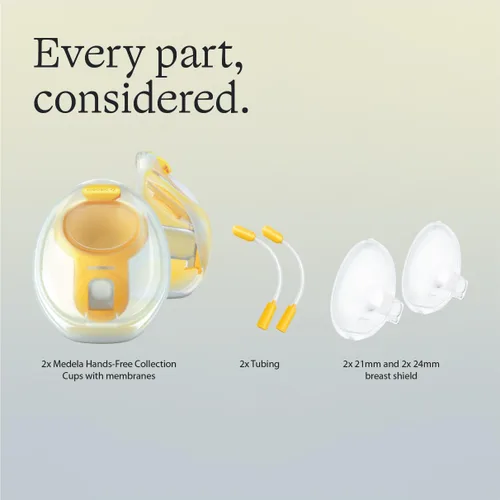 Vista 10 de Vasos de colección manos libres Medela, compatibles con los extractores de leche Freestyle Flex, Pump in Style con MaxFlow y Swing Maxi eléctricos
