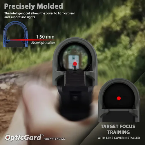 Vista 3 de OpticGard Cubierta de alcance compatible con Trijicon SRO, protege tu óptica mientras estás en acción de caídas de carcasa perdida, diseño a prueba