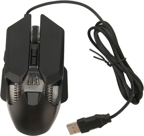 Vista 7 de Septpenta Ratón para juegos con cable, número de 7 botones, interfaz USB 1200, 2400, 4800, 7200, cuatro tipos de DPI, iluminación RGB, mouse