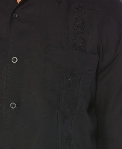 Vista 7 de Cubavera Camisa Guayabera bordada de manga corta para hombre
