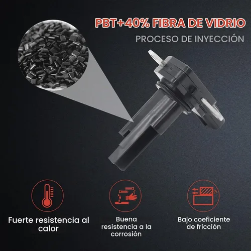 Vista 2 de Sensor de flujo de masa de aire MAF Compatible con Lexus ES350 2007-2012; Toyota Avalon 2005-2012; Camry 2007-2011; Highlander 2008-2013; Sienna