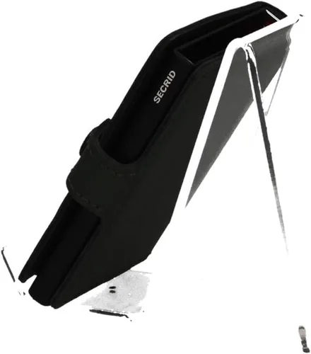 Vista 3 de Secrid Mini cartera de cuero mate con funda de tarjeta Rfid (verde mate y negro), verde mate, negro mate