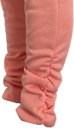 Vista 5 de Pantalones deportivos de forro polar apilados para mujer, con forro de sherpa, gruesos, cálidos, atléticos, atléticos, fruncidos, para descansar