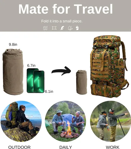 Vista 3 de NATUVENIX Pantalones de senderismo para hombre, pantalones de viaje de secado rápido, pantalones de trabajo elásticos, pantalones ligeros