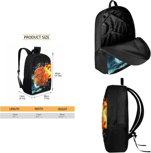 Vista 4 de HUGS IDEA Juego de 3 bolsas escolares con aislamiento térmico para el almuerzo, estuche para lápices