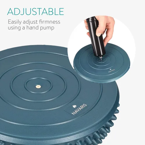 Vista 4 de Navaris 2 cápsulas de equilibrio Hedgehog – Juego de 2 cúpulas de fitness puntiagudas para deportes, masaje de pies, entrenamiento de estabilidad