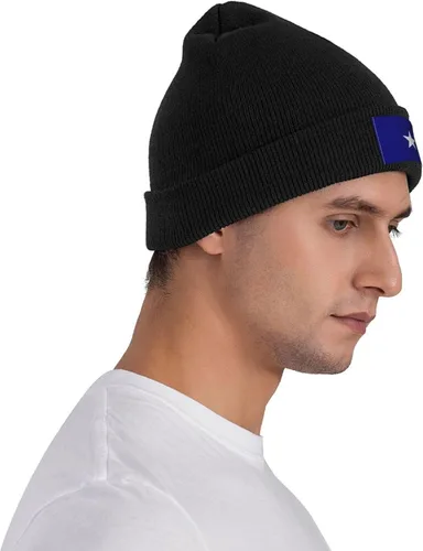 Vista 6 de LIICHEES Bonnie Blue Flag Beanie Hat for Men Women Hats Warm Cozy Knitted Caps Black Skull Cap