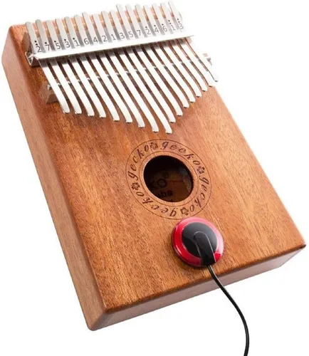 Vista 4 de Imelod Micrófono de contacto Piezo Pickup para guitarra, ukelele, violín, violonchelo, banjo, mandolina, etc. (rojo)