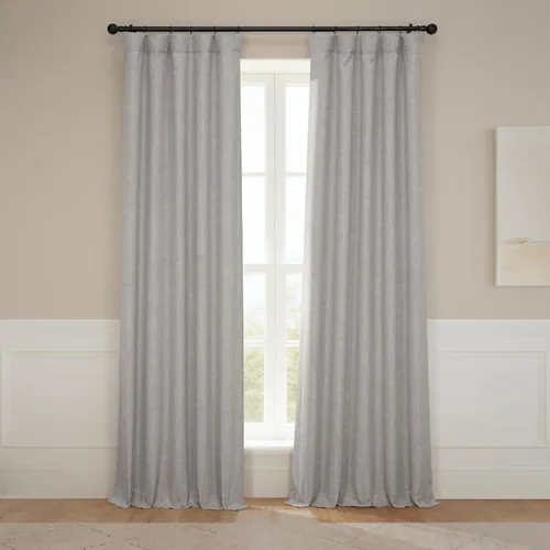 Vista 83 de HPD Half Price Drapes - Cortinas de lino sintético para sala de estar (2 paneles) - 100 pulgadas de ancho x 84 pulgadas de largo - Cortinas