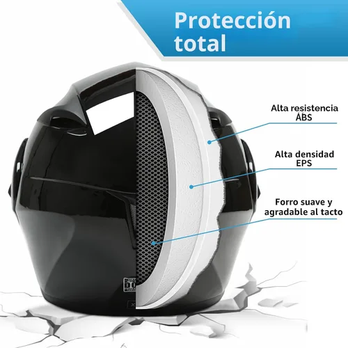 Vista 3 de Casco modular Bluetooth para motocicleta, aprobado por DOT, doble visera completa, abatible, Bluetooth, casco de motocicleta integrado para adultos