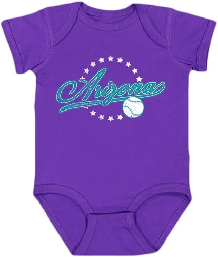 Vista 37 de Body para niños de estilo retro vintage para fanáticos del béisbol Arizona - Negro