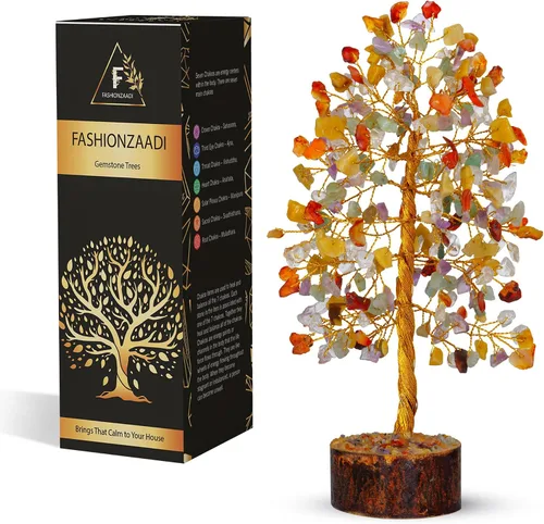 Vista 15 de FASHIONZAADI Árbol de Gemas de Turmalina Negra - Árbol Bonsái de Dinero Feng Shui para Decoración del Hogar - Regalo Espiritual de Cristal