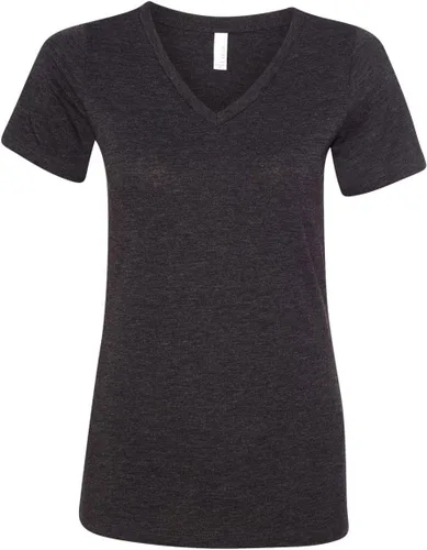 Vista 6 de Camiseta cuello en V relajada de BELLA + CANVAS Asfalto