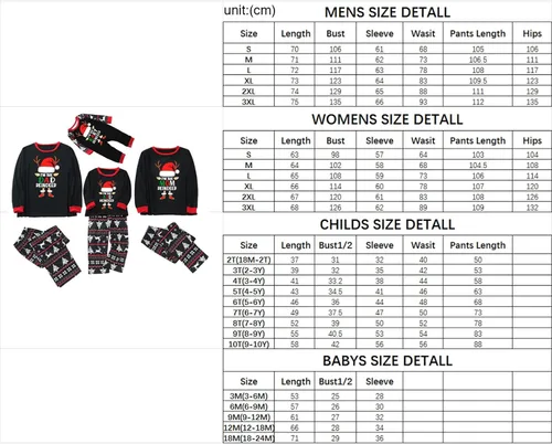 Vista 6 de jxxiatang Pijamas de Navidad familiares para parejas y niños, conjunto de descanso a juego, camisa holgada y pantalones a cuadros, ropa de dormir
