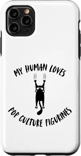 Vista 13 de iPhone XR My Human Loves Pop Culture Figurines - Cat Parent Hobby Case