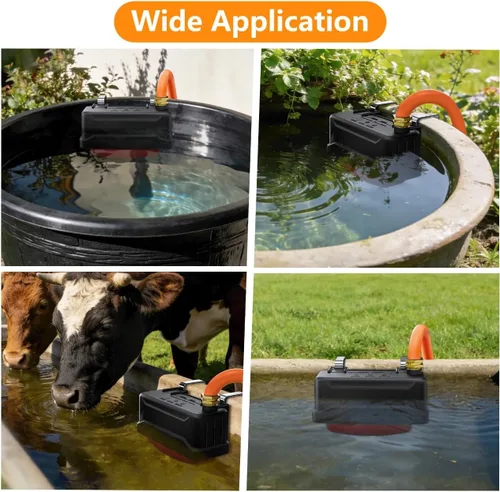 Vista 5 de Válvula de flotador automática de canal de agua para ganado con conector de cobre y cinta PTFE, control automático de nivel de agua, válvulas
