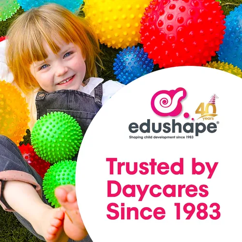 Vista 9 de Edushape Pelota sensorial original, bola de bebé de 7 pulgadas para el desarrollo de habilidades motoras gruesas en niños de 6 meses en adelante