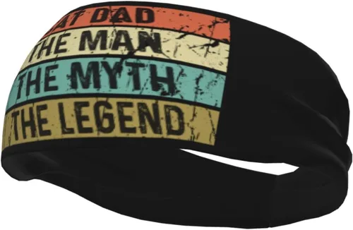 Vista 3 de Cat Dad The Man The Myth The Legend Headband for Men Women Sports Sweatband for Fitness Exercise Moisture Wicking Running Yoga Hairbands