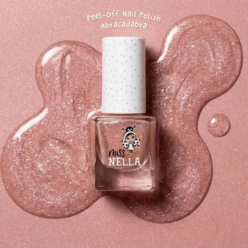 Vista 6 de MISS NELLA Abracadabra – Esmalte de uñas rosa brillante especial seguro para niños, fórmula no tóxica y sin olor para niños y bebés, a base de agua