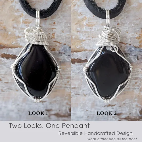 Vista 6 de Collar de cristal de piedra natal alternativo para mujer y hombre - plateado