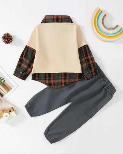 Vista 3 de Renotemy Ropa de bebé para niños pequeños, trajes de mezclilla, sudadera con capucha para niños pequeños