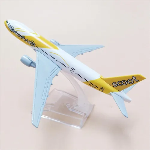Vista 4 de 1/400 Escala Diecast Singapur 777 Modelo Avión Modelo Airbus Aviación Ciencia Exposición