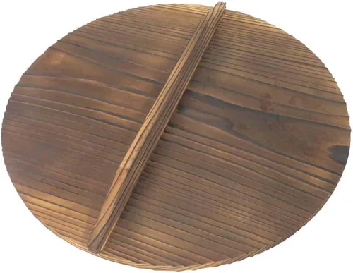 Vista 7 de Endoshoji TKG Pulido EOD01 Oden - Olla redonda con tapa de madera, diámetro x altura 13.0 x 3.9 pulgadas (12.992 x 3.937 in), peso 15.7 oz (450 g)