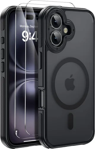 Vista 27 de [Usado] Funda para iPhone Air [compatible con MagSafe] [2 protectores de pantalla] [prueba de caídas de grado militar] Funda magnética resistente