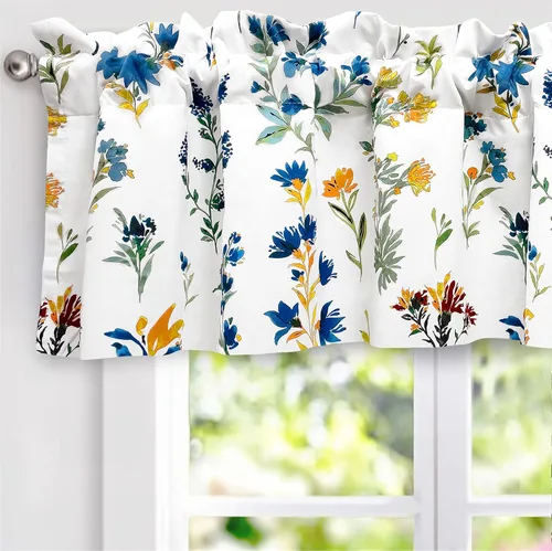 Vista 10 de DriftAway Sylvia - Cortina opaca con aislamiento térmico y estampado de acuarela, con estampado de hierbas botánicas florales, bolsillo para barra
