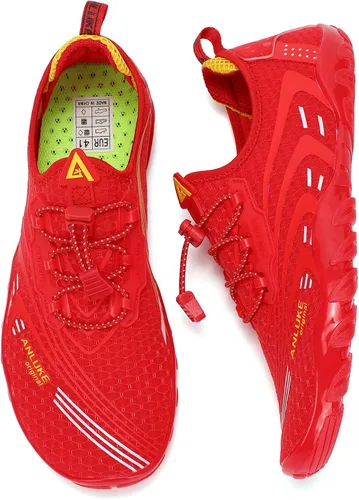 Vista 7 de ANLUKE Zapatos de agua para hombre y mujer, zapatos de natación, zapatos acuáticos, de secado rápido, para playa, surf, deportes acuáticos