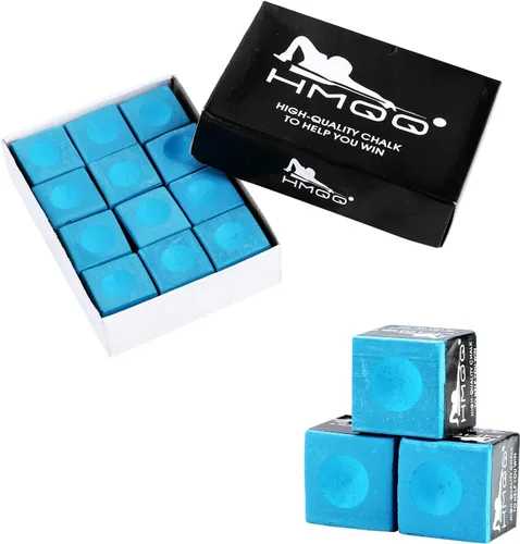 Vista 10 de HMQQ Low-Dust Pool Cue Chalk, 12-Pack Billiard Chalk, 6 Color Options Negro