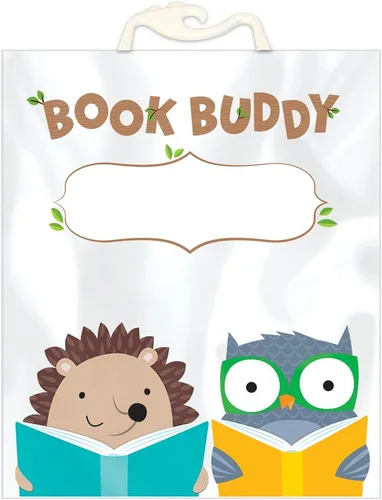 Vista 8 de CTP Bee a Reader Book Buddy Bags - Paquete de 12 bolsas con asas de cierre a presión (Creative Teaching Press 11172) Clear Poly Bags, 10.5 x 12.5