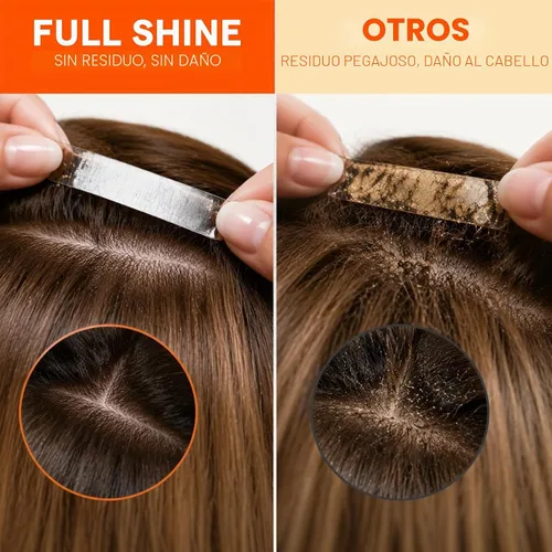 Vista 5 de Full Shine Cinta de Reemplazo para Extensiones de Cabello Cinta Adhesiva sin Residuen para Extensiones de Cabello Humano Cinta de Doble Cara para #